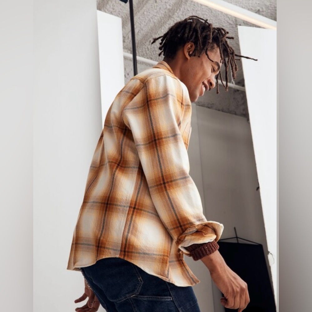 NWT | Madewell | Twill Easy Long Sleeve | Peterson Plaid |‎ Medium